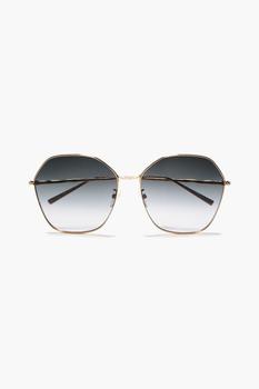 Givenchy | Hexagon-frame crystal-embellished gold-tone sunglasses商品图片,6折