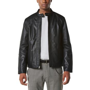 Marc New York by Andrew Marc | Men's Keppler Leather Racer Jacket商品图片,4折