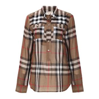 burberry衬衫, Burberry | Burberry 博柏利 女士格纹长袖衬衫衬衣 3933021商品图片 满$100享9.5折, 满折