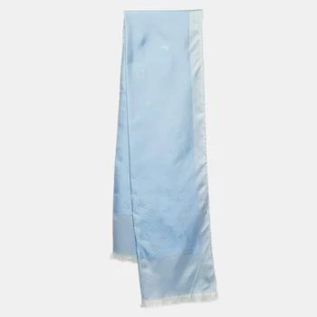 Louis Vuitton | Louis Vuitton Light Blue Monogram Silk Stole 