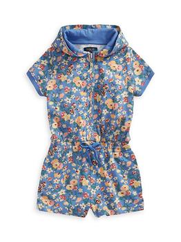 商品Little Girl's & Girl's Floral Print Terry Cloth Romper图片