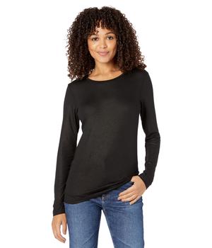 MAJESTIC FILATURES, MAJESTIC FILATURES | Soft Touch Metallic Long Sleeve Crew Neck商品图片 