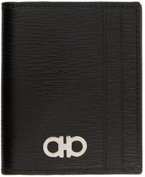gancini, Salvatore Ferragamo | Black Gancini Card Holder商品图片 额外8.5折, 额外八五折