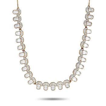推荐Swarovski Gallery Square Rose Gold-Plated Crystal All-Around Necklace商品