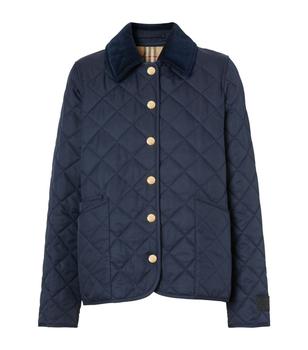 burberry羽绒服价格, Burberry | Corduroy-Collar Diamond-Quilted Jacket商品图片 