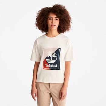 Timberland | Logo Graphic T-Shirt for Women in White商品图片,5折