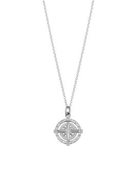 商品Oradina | 14K White Gold Compass Rose Pendant Necklace,商家Saks Fifth Avenue,价格¥3587图片