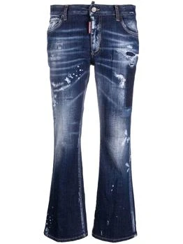 推荐DSQUARED2 five pockets cropped straight-leg trousers商品