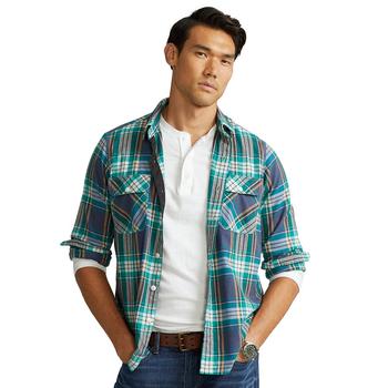 拉夫劳伦衬衫真假, Ralph Lauren | Men's Classic-Fit Plaid Twill Workshirt商品图片 6折×额外8折, 额外八折