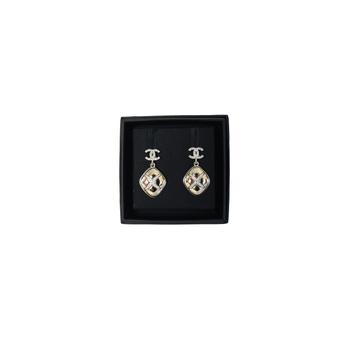 商品Chanel | Chanel X Crystal Drop Earrings Gold,商家NOBLEMARS,价格¥7013图片