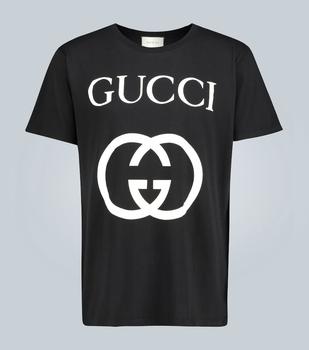 Gucci | 互扣式双G印花超大廓形T恤商品图片,