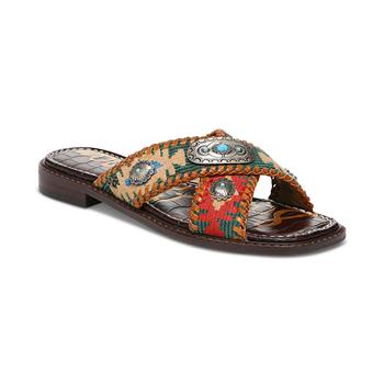 sam edelman拖鞋是什么牌子, Sam Edelman | Women's Hagen Western Slide Sandals商品图片 7折