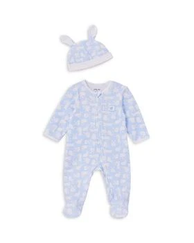 Little Me | Boys' Bunny Cotton Footie & Hat Set - Baby 
