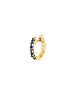 商品Effy | Mini 14K Yellow Gold & Blue Sapphire Single Huggie Earring,商家Saks Fifth Avenue,价格¥3320图片