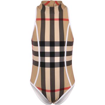Burberry | Vintage check one piece swimsuit in beige商品图片,7折×额外8折, 满$350减$150, 满$520减$200, 满减, 额外八折