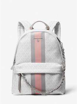 mk双肩包图片, Michael Kors | Slater Medium Logo Stripe Backpack商品图片 