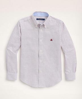 推荐Boys Non-Iron Stretch Cotton Oxford Stripe Sport Shirt商品