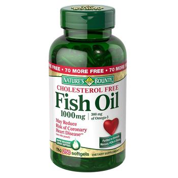 商品Fish Oil 1000 mg Dietary Supplement Rapid Release Liquid Softgel图片