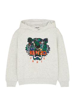 推荐KIDS Tiger-embroidered hooded jersey sweatshirt (6-12 years)商品