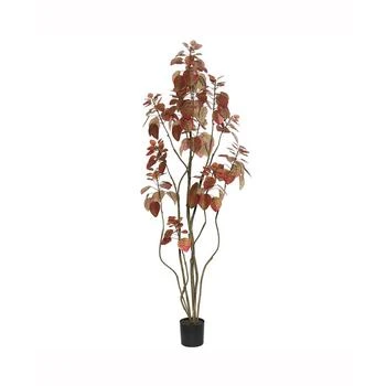 Vickerman | 5' Artificial Red Potted Rogot Rurple Tree With 240 Leaves,商家Macy's,价格¥1562