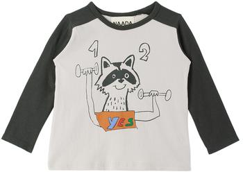 nadadelazos | Baby Gray 'Raccoon Saturday Workout' Long Sleeve T-Shirt商品图片,