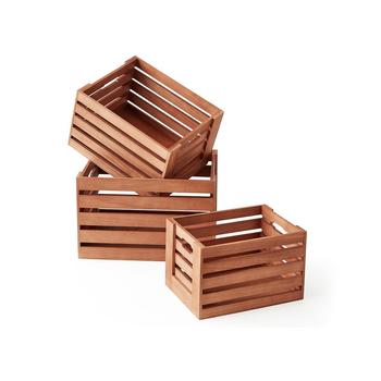 商品Baum | Rectangle Wood Crates with Cut Out Handles, Set of 3,商家Macy's,价格¥744图片