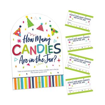 商品Big Dot of Happiness | Cheerful Happy Birthday - How Many Candies Colorful Birthday Party Game - 1 Stand and 40 Cards - Candy Guessing Game,商家Macy's,价格¥108图片