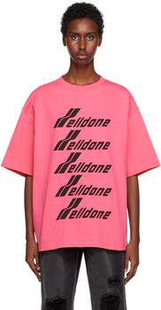 We11done | Pink Printed T-Shirt商品图片,5.2折