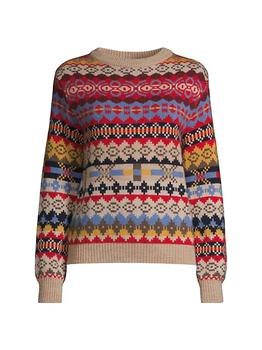 推荐Rotondo Jacquard Knit Pullover Sweater商品