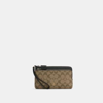 Coach Outlet Double Zip Wallet In Signature Canvas product img