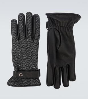 商品MAISON MARGIELA | Herringbone and leather gloves,商家MyTheresa,价格¥5768图片