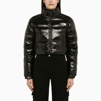 The North Face | Glossy black cropped nylon down jacket 满$110享9折, 满折