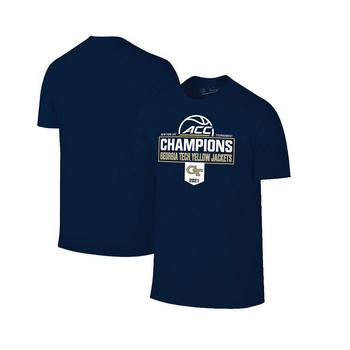 The Original Retro Brand, The Original Retro Brand | Men's Navy Georgia Tech Yellow Jackets 2021 ACC Men's Basketball Conference Tournament Champions Locker Room T-shirt商品图片 7.4折