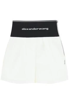 推荐cotton and nylon shorts with branded waistband商品