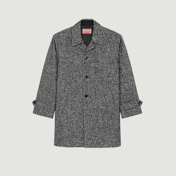 Kenzo | Mid-length mottled coat Black Kenzo商品图片,额外8折, 额外八折