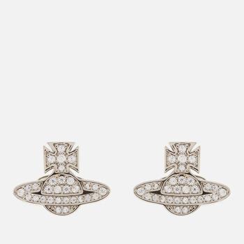 Vivienne Westwood Women's Romina Pave Orb Earrings - Platinum/White,价格$117.94