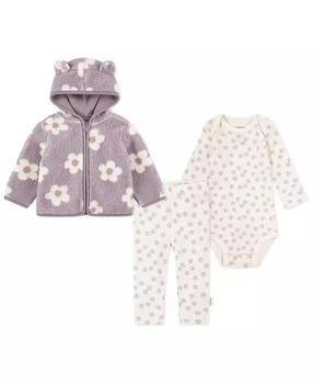Huggies | Baby Girls 3-Piece Floral Jacket, Bodysuit and Pants Set,商家Macy's,价格¥217