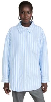 加拿大Alexander Wang, Alexander Wang | alexanderwang.t Oxford Padded Shirt Jacket商品图片 5折