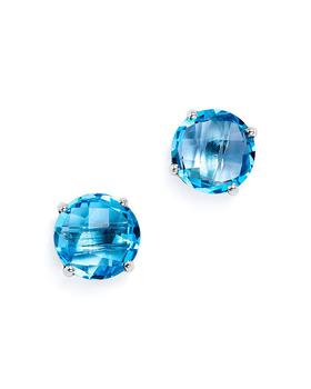 商品Bloomingdale's | Blue Topaz Briolette Stud Earrings in 14K White Gold - 100% Exclusive,商家Bloomingdale's,价格¥7532图片