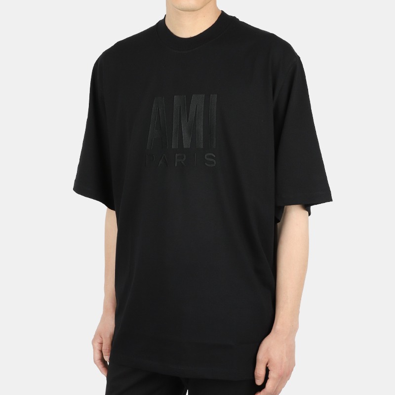 ami t恤精选, AMI | AMI 男士T恤黑色 UTS003-725-001商品图片 独家减免邮费