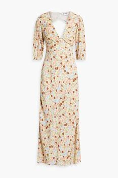 Rixo | Steph cutout printed crepe midi dress,商家THE OUTNET US,价格¥886