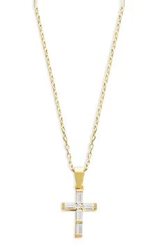 Argento Vivo Sterling Silver | Crystal Baguette Cross Pendant Necklace,商家Nordstrom Rack,价格¥179
