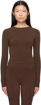 SKIMS | Brown New Vintage Cropped Long Sleeve T-Shirt商品图片,独家减免邮费