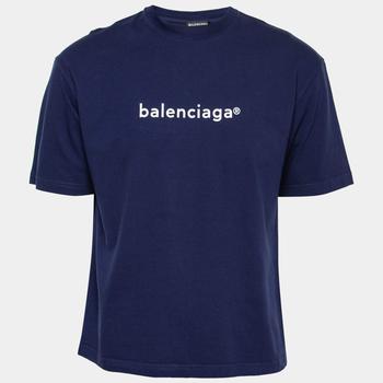 [二手商品] Balenciaga | Balenciaga Blue New Copyright Logo Print Crewneck T-Shirt XS商品图片,