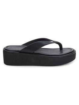 stuart weitzman凉鞋推荐, Stuart Weitzman | ​Leather Thong Toe Platform Sandals商品图片 3.7折