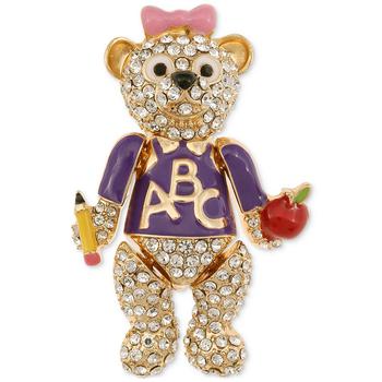 商品Charter Club | Gold-Tone Crystal ABC Teddy Pin, Created for Macy's,商家Macy's,价格¥75图片