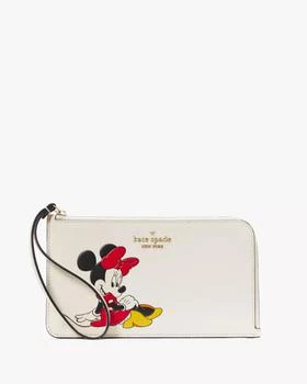 Kate Spade | Disney X Kate Spade New York Minnie Medium L-zip Wristlet,商家Kate Spade Outlet,价格¥287