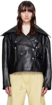 Nanushka | Black Ado Regenerated Leather Jacket商品图片,5.2折, 独家减免邮费