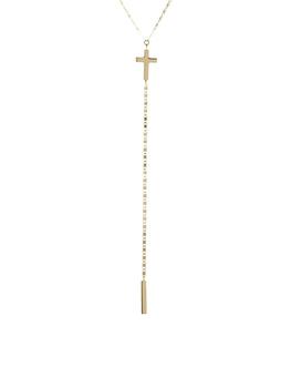 商品LANA | Malibu 14K Yellow Gold Cross Lariat Necklace,商家Saks Fifth Avenue,价格¥4493图片