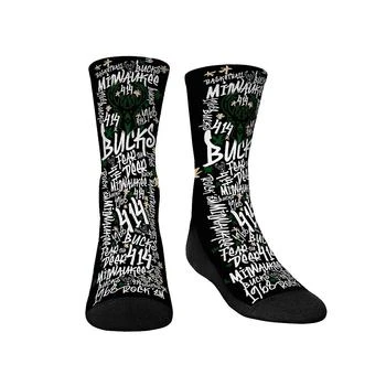 Rock 'Em | Youth Boys and Girls Socks Milwaukee Bucks Graffiti Crew Socks,商家Macy's,价格¥133